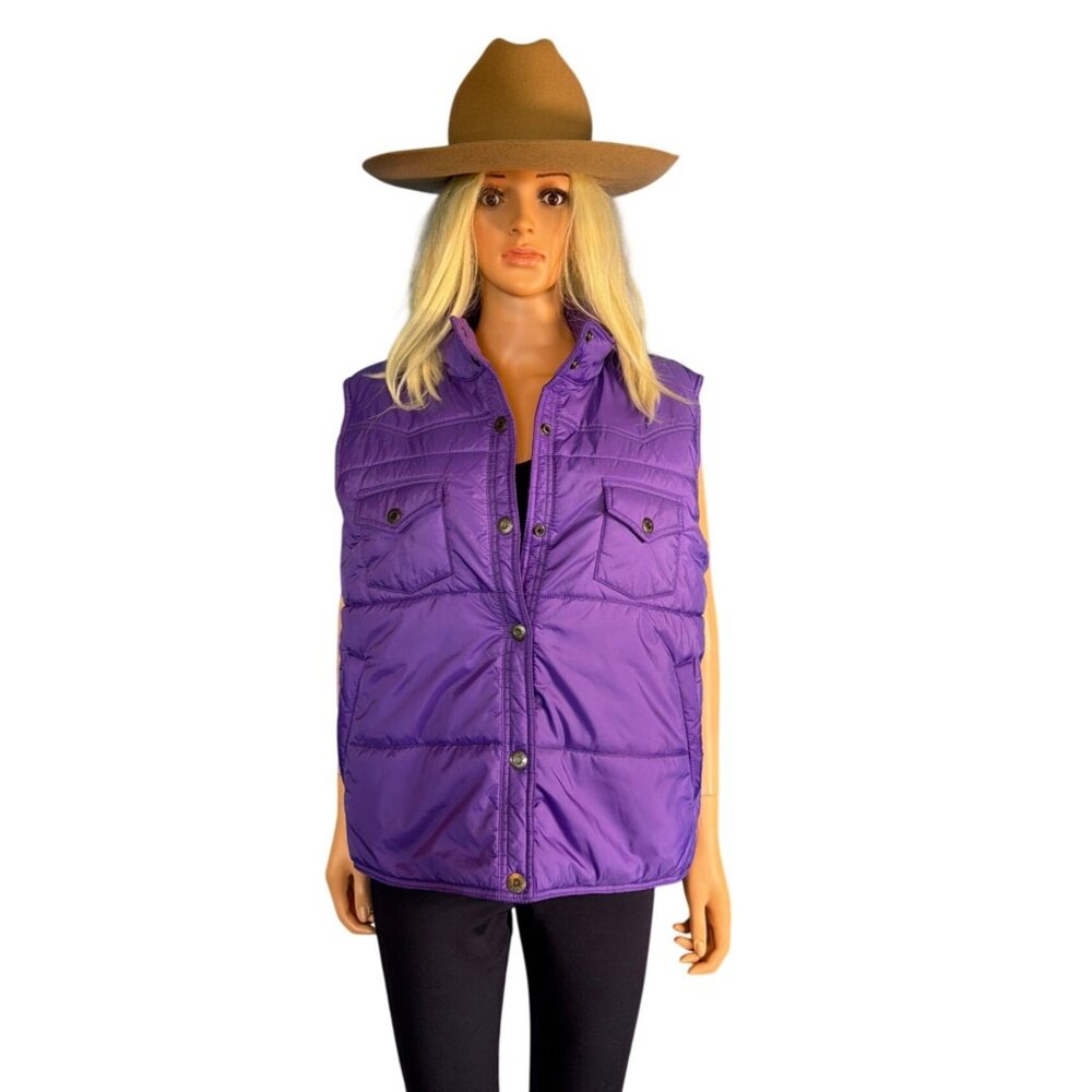 Walls Authentic Ranch Wear Purple Quilted Puffer Vest Women's XL